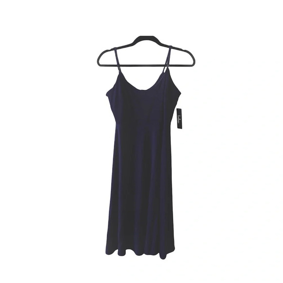 Lulu’s NWT Navy Blue A-line Spaghetti Strap Knee-length Dress Small Women’s - Picture 1 of 8